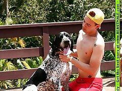 Hot gay wet asshole fucking hardcore by horny dog